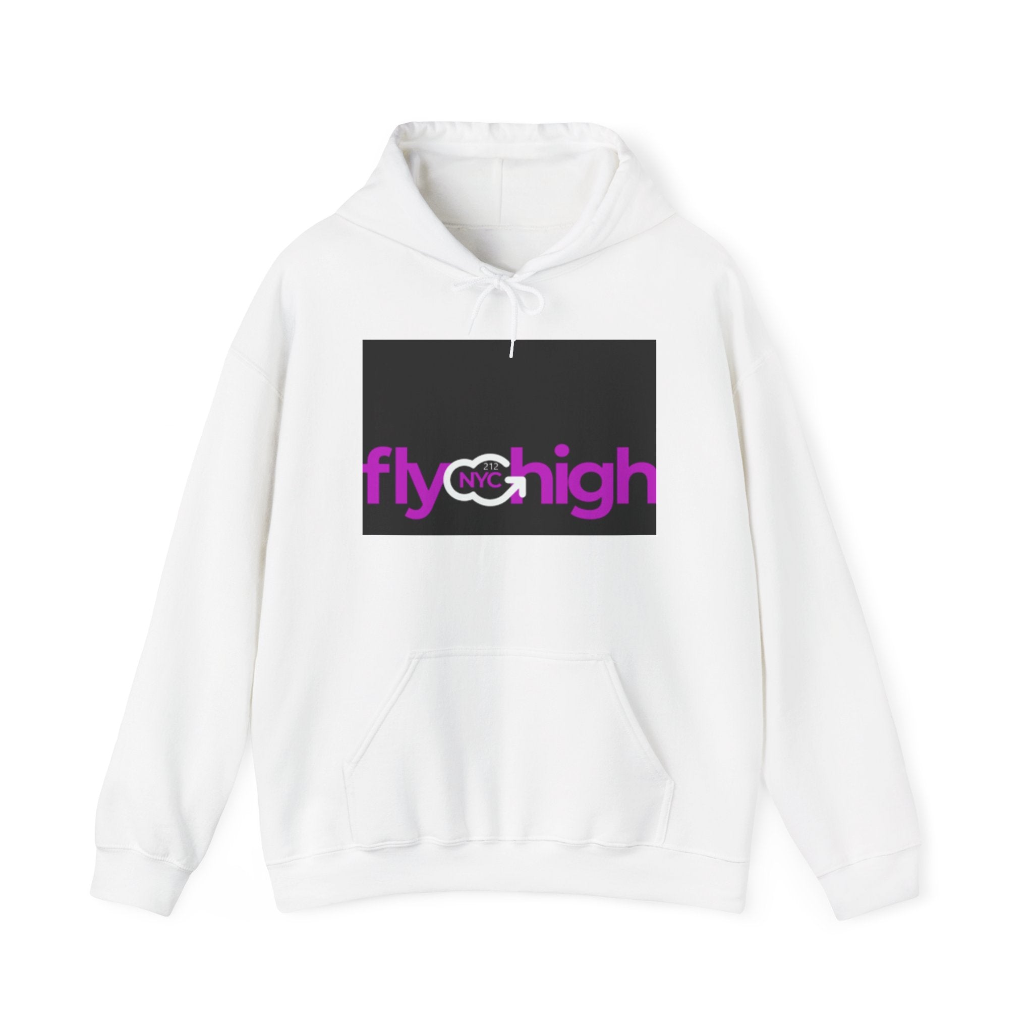 Fly High Hoodie — Pink 'fly high' Graphic Pullover